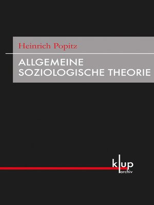 cover image of Allgemeine Soziologische Theorie